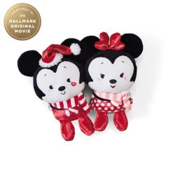Hallmark + Disney Holiday Ever After Mickey and Minnie Magnetic Plush Pair, 4.5" H