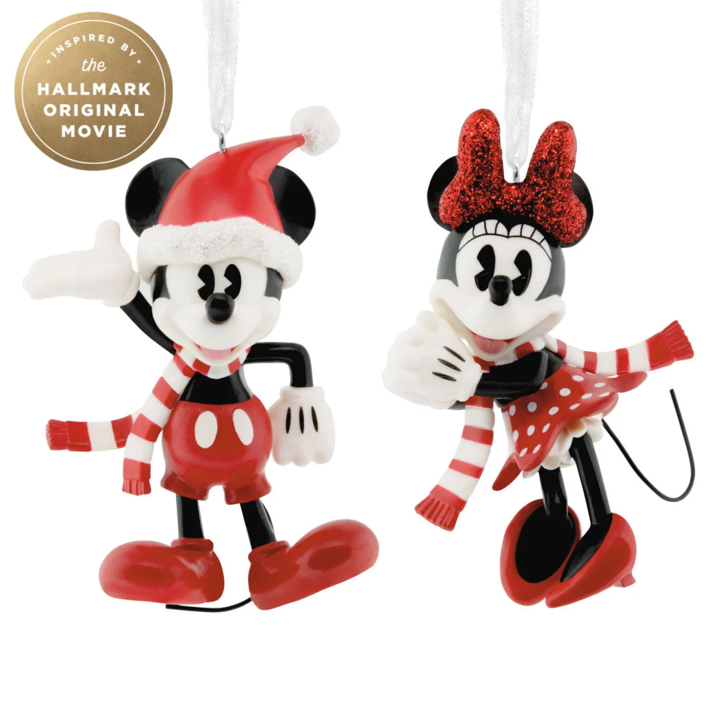 Hallmark + Disney Holiday Ever After Mickey and Minnie Hallmark Ornaments, Set of 2
