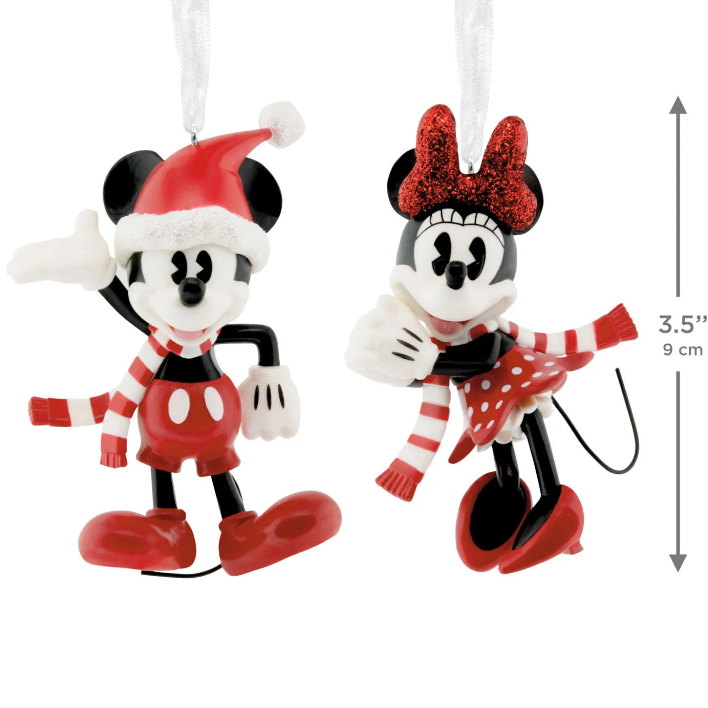 Hallmark + Disney Holiday Ever After Mickey and Minnie Hallmark Ornaments, Set of 2