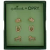 Hallmark x Opry® Crystal and Gold-Tone Stud Earrings, Set of 3