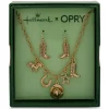 Hallmark x Opry® Crystal and Gold-Tone Drop Earrings and Charm Necklace Set