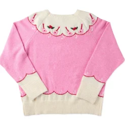 Hallmark x Opry® Guitar Fair Isle Women's Pink and Cream Sweater