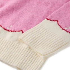 Hallmark x Opry® Guitar Fair Isle Women's Pink and Cream Sweater