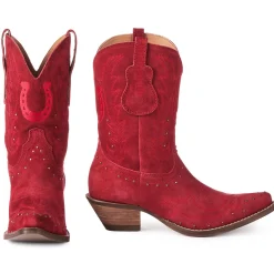 Hallmark x Opry® Merlot Suede Women's Cowboy Boots by Dingo