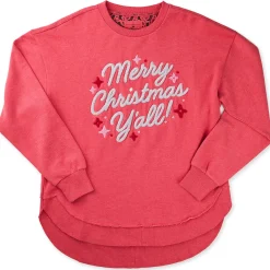 Hallmark x Opry® Merry Christmas Y'all Women's Red Fleece Sweatshirt