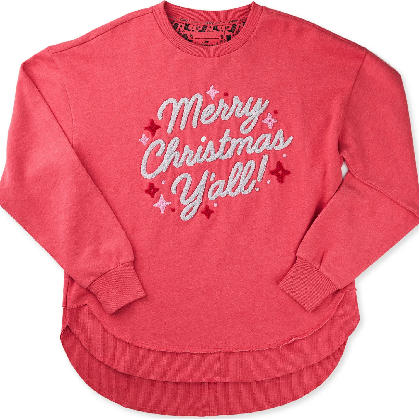 Hallmark x Opry® Merry Christmas Y'all Women's Red Fleece Sweatshirt