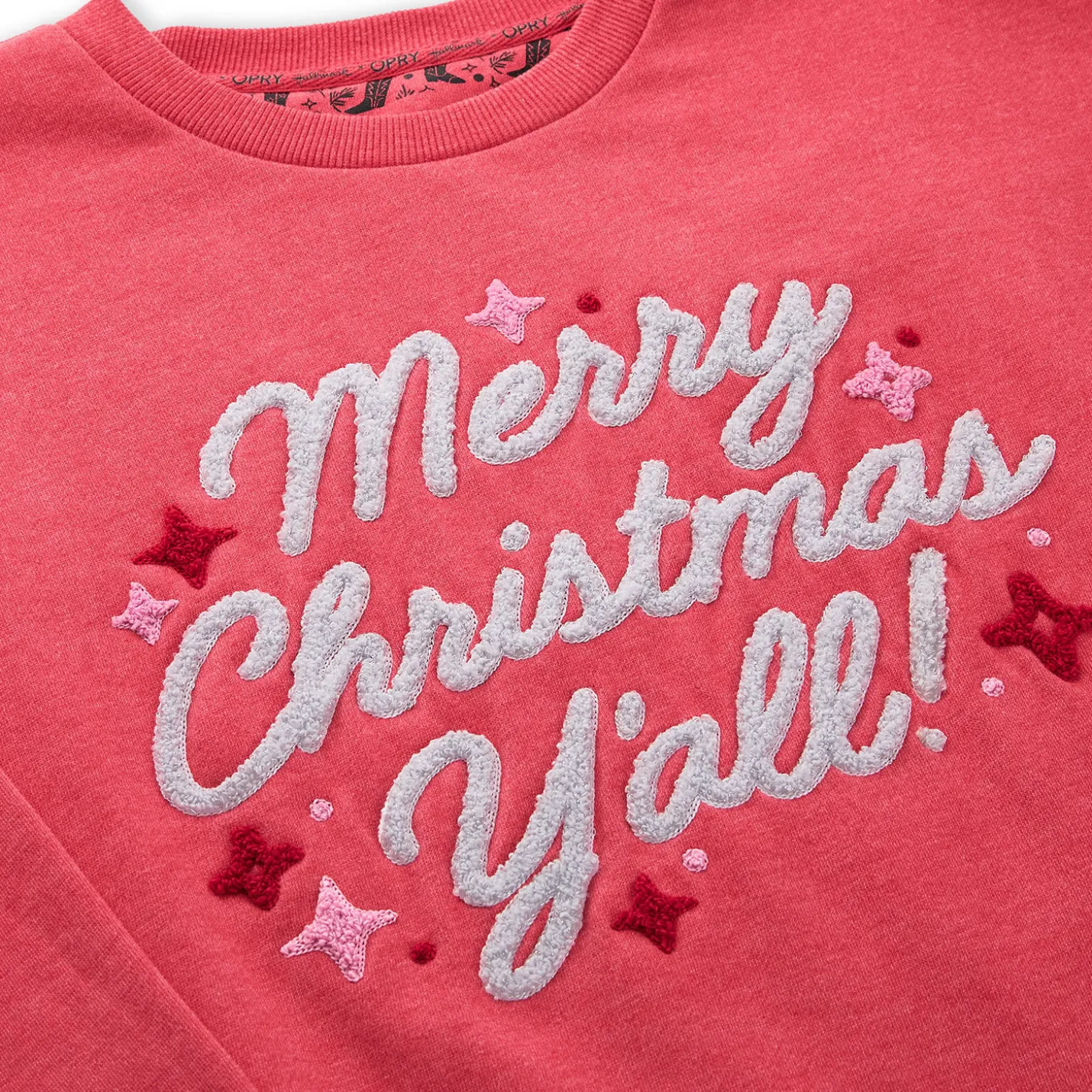 Hallmark x Opry® Merry Christmas Y'all Women's Red Fleece Sweatshirt