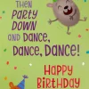 Hamster Party Funny Musical Birthday Card for Kids