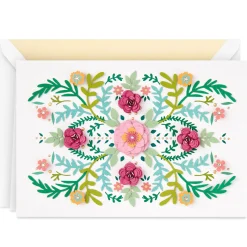 Handcrafted Flowers Blank Card