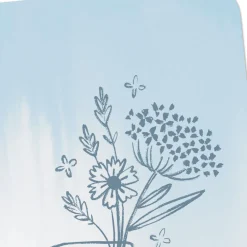 Hand Holding Flowers Sketch Blank Card