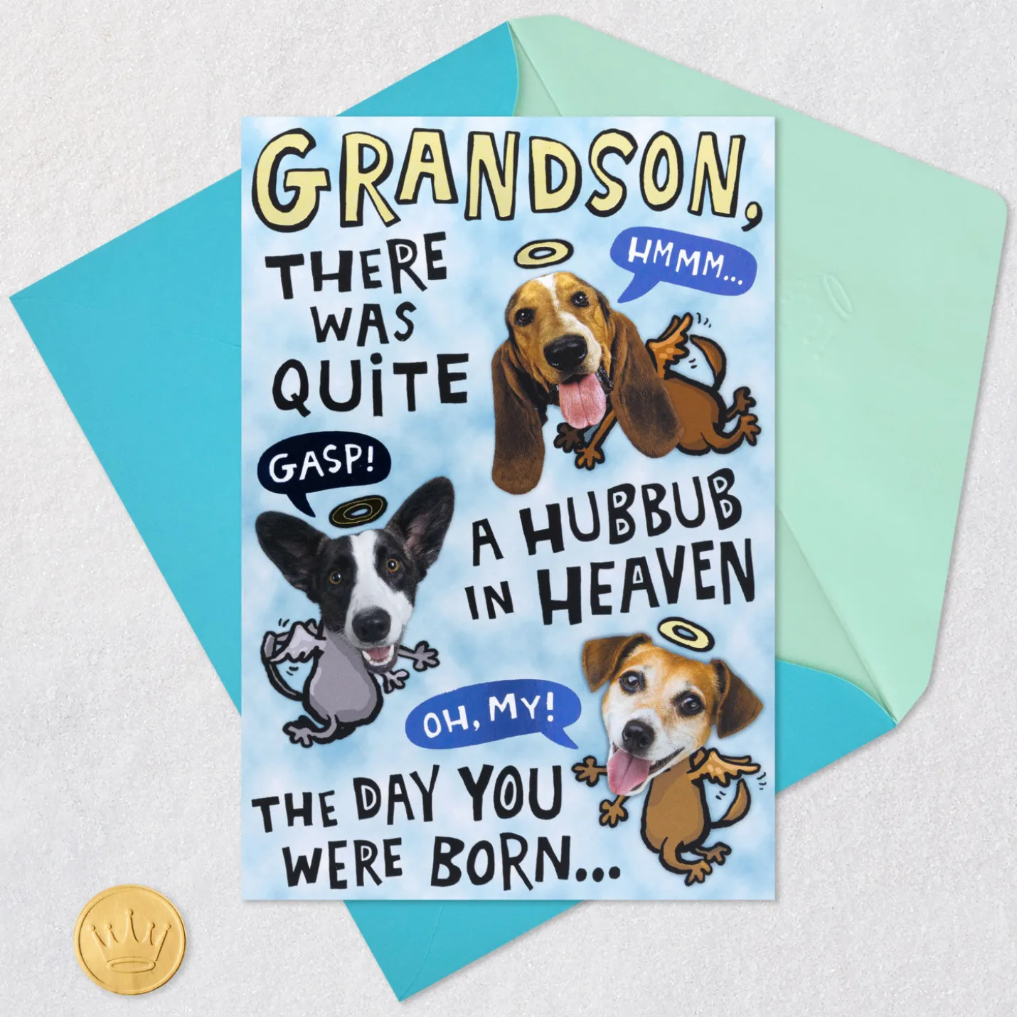 Handsome and Intelligent Funny Pop-Up Birthday Card for Grandson