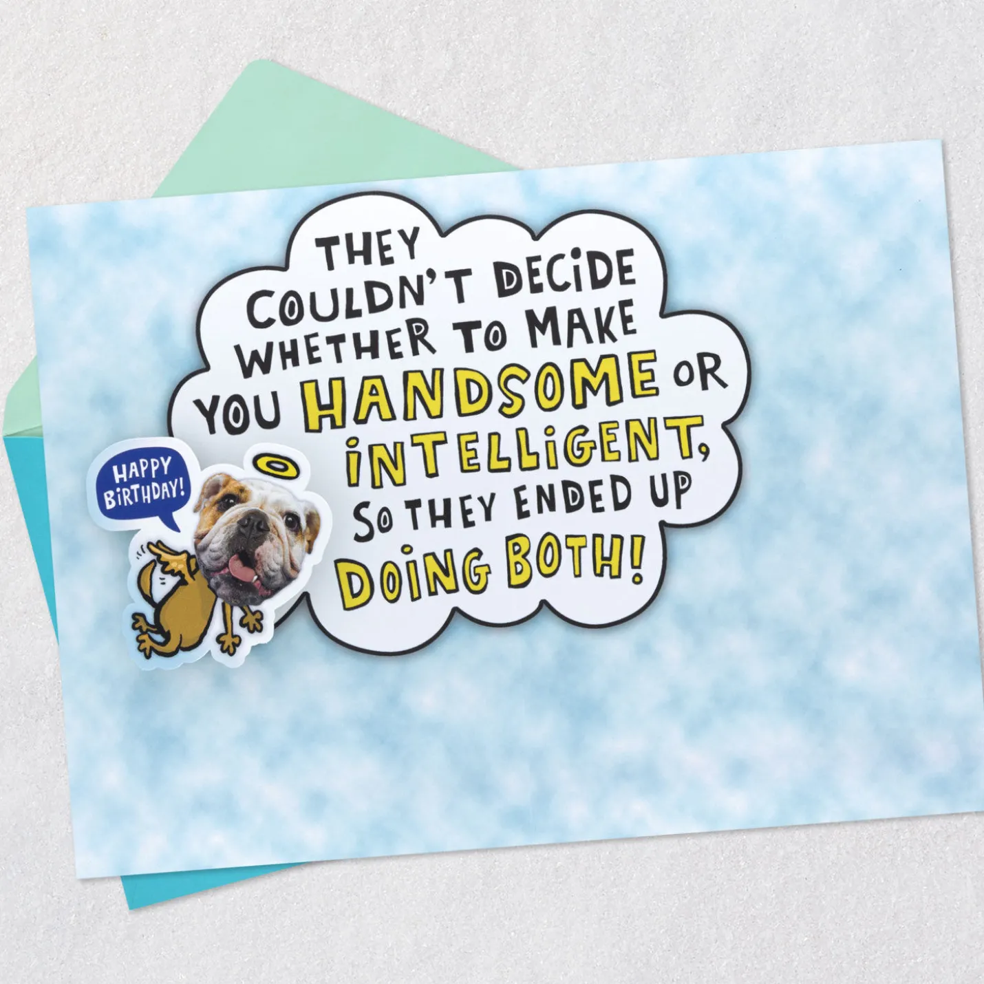 Handsome and Intelligent Funny Pop-Up Birthday Card for Grandson