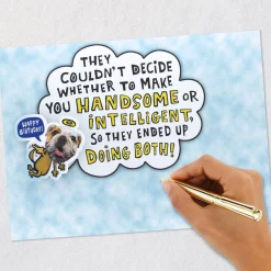 Handsome and Intelligent Funny Pop-Up Birthday Card for Grandson