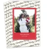 Handwriting Pattern Flat Christmas Photo Card