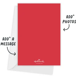 Handwriting Pattern Flat Christmas Photo Card