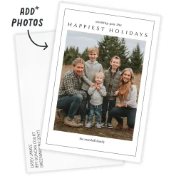 Happiest Wishes Flat Holiday Photo Card