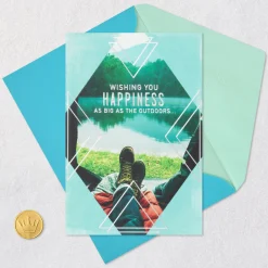 Happiness as Big as the Outdoors Birthday Card