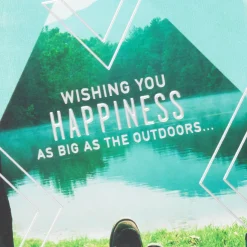 Happiness as Big as the Outdoors Birthday Card
