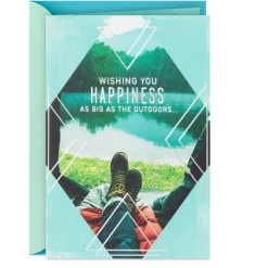 Happiness as Big as the Outdoors Birthday Card