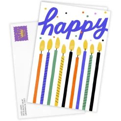 Happy Candles Custom Birthday Card