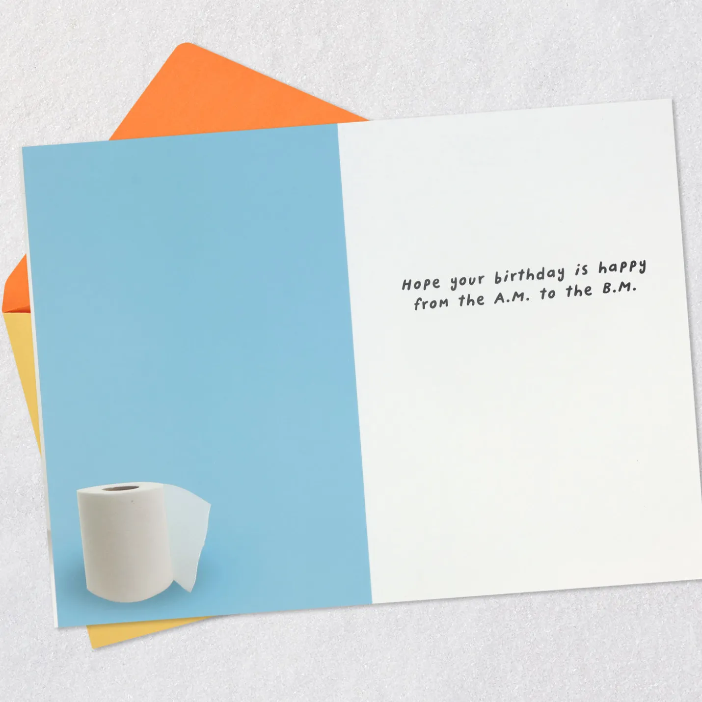 Happy from A.M. to B.M. Funny Birthday Card