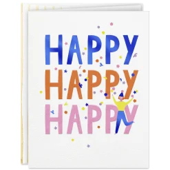 Happy Happy Happy Birthday Card