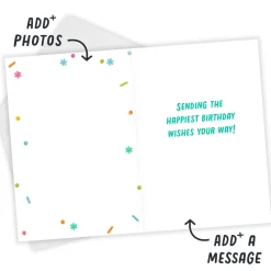 Happy Happy Happy Candles Custom Birthday Card