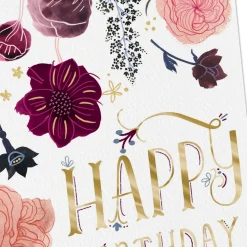 Happy Year Ahead Floral Birthday Card