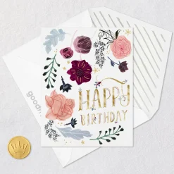 Happy Year Ahead Floral Birthday Card