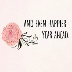 Happy Year Ahead Floral Birthday Card