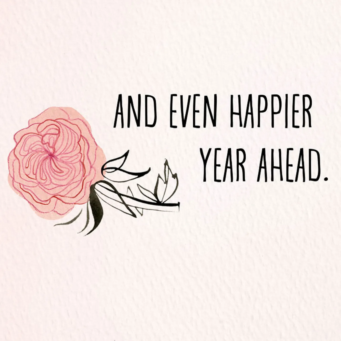 Happy Year Ahead Floral Birthday Card
