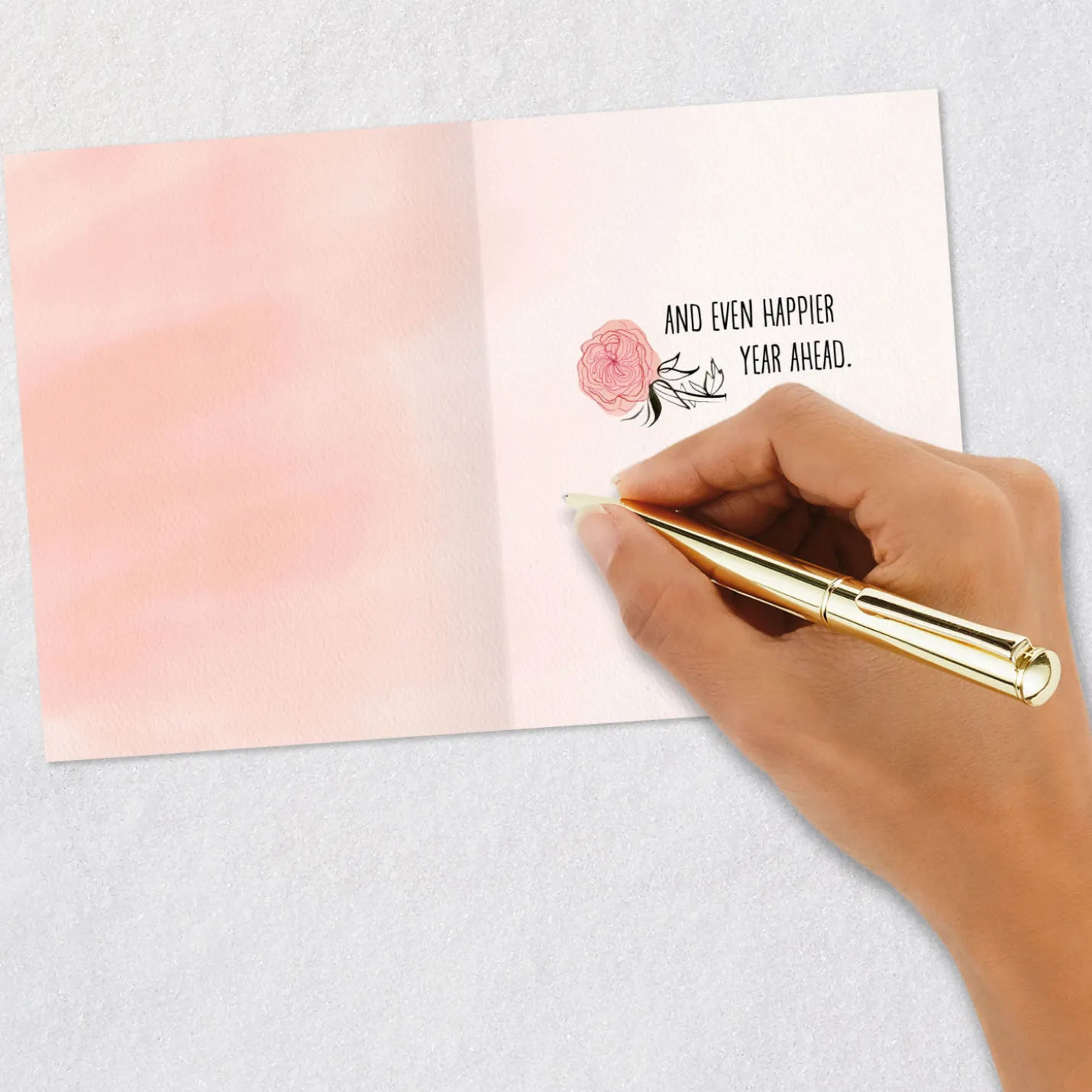 Happy Year Ahead Floral Birthday Card