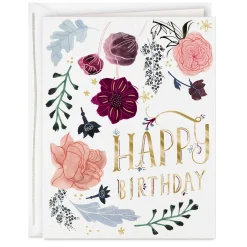Happy Year Ahead Floral Birthday Card