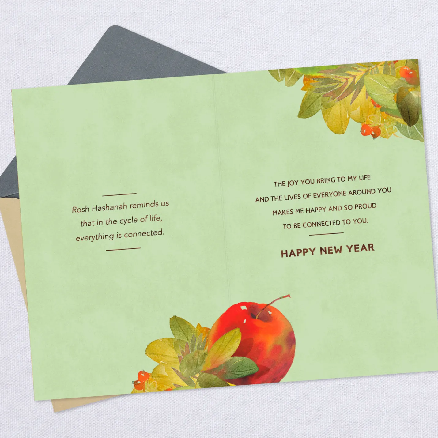 Happy and Proud to Be Connected Rosh Hashanah Card for Sister