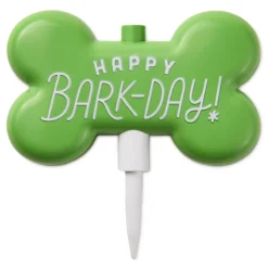 Happy Barkday Candle Holder Cake Topper