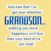 Happy Birthday Alert Birthday Card for Grandson