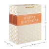 13" Happy Birthday Hexagons Large Gift Bag
