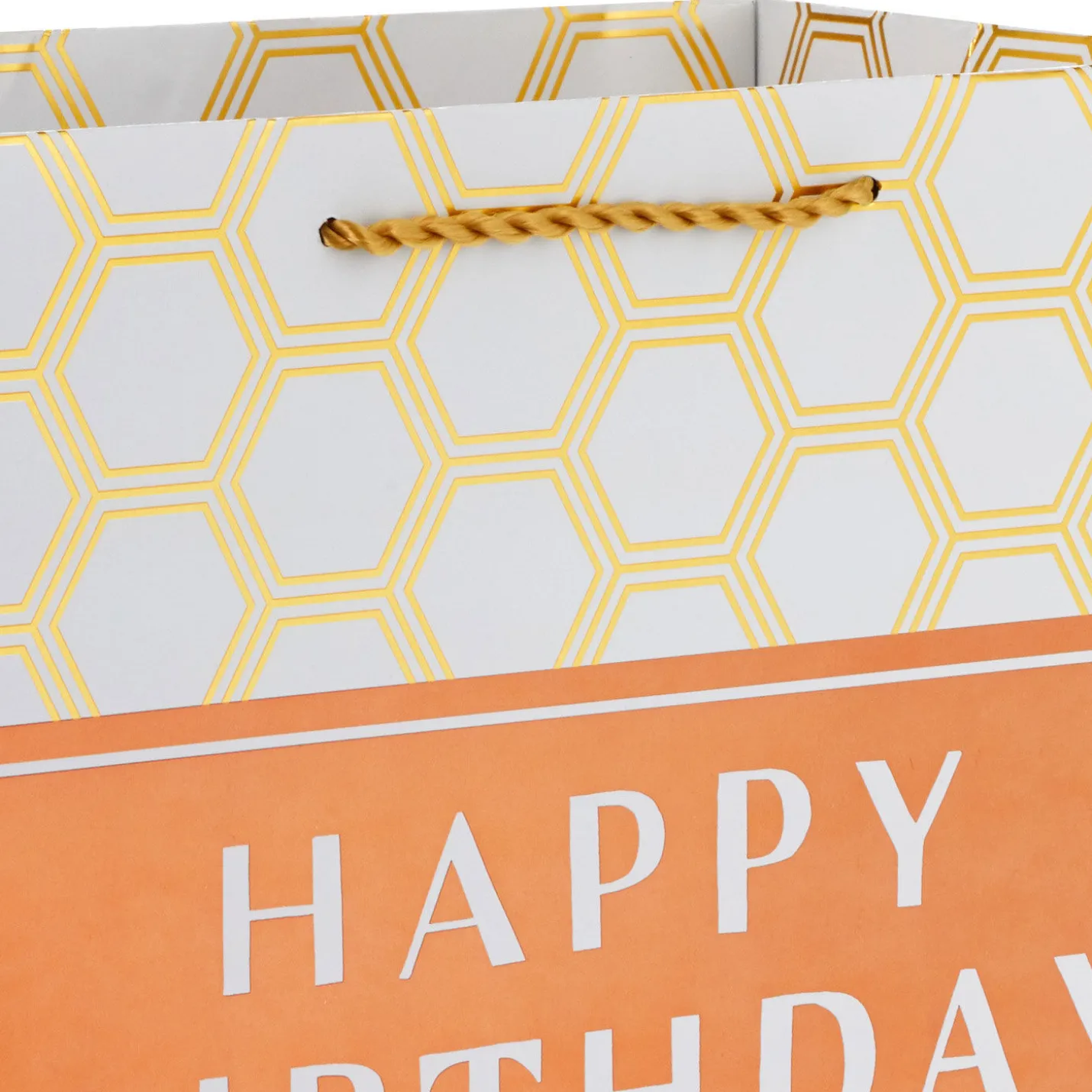 13" Happy Birthday Hexagons Large Gift Bag