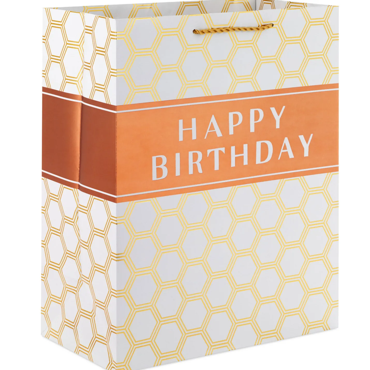 13" Happy Birthday Hexagons Large Gift Bag