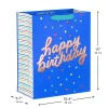 13" Happy Birthday on Blue Large Gift Bag
