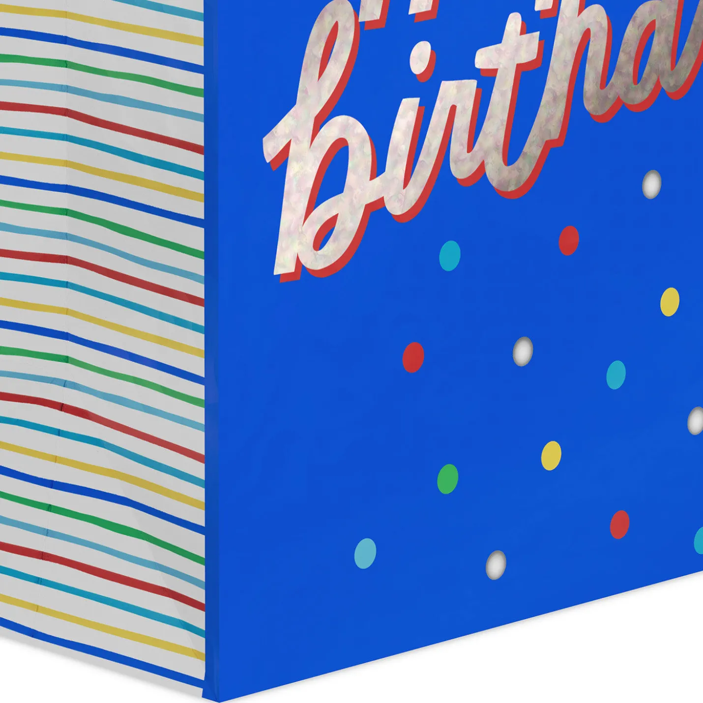 13" Happy Birthday on Blue Large Gift Bag