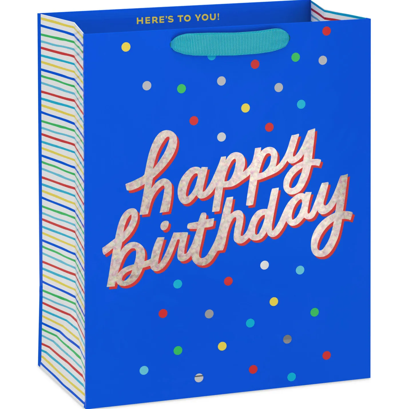 13" Happy Birthday on Blue Large Gift Bag
