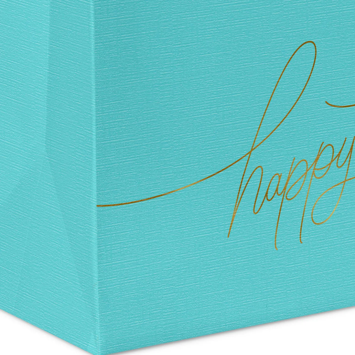7.7" Happy Birthday on Turquoise Medium Gift Bag
