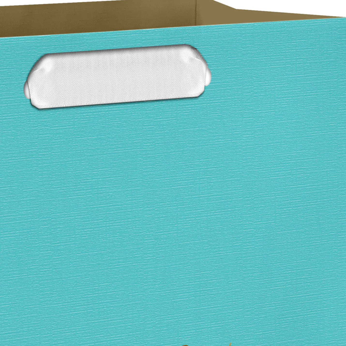 7.7" Happy Birthday on Turquoise Medium Gift Bag