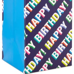 13" Happy Birthday Wishes Wine Gift Bag