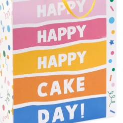 9" Happy Cake Day Medium Birthday Gift Bag With Tissue Paper