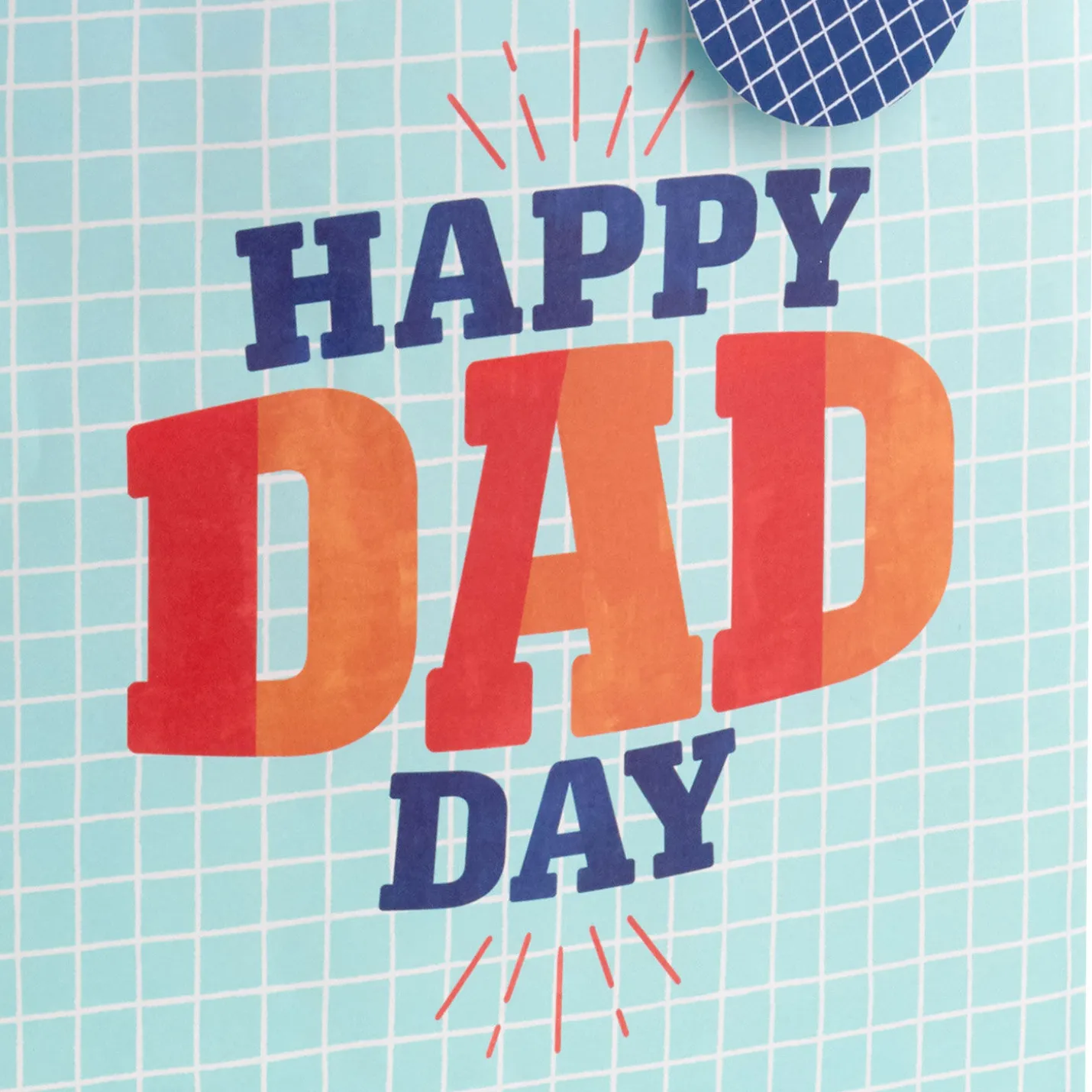 13" Happy Dad Day Large Father's Day Gift Bag With Tissue Paper