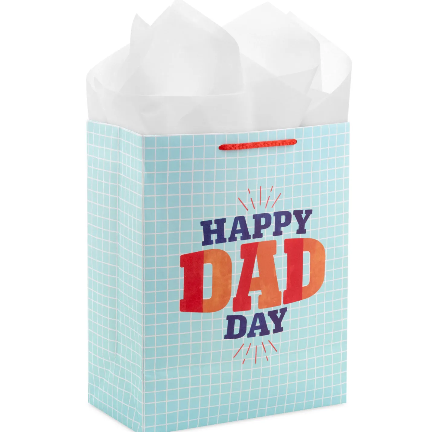 13" Happy Dad Day Large Father's Day Gift Bag With Tissue Paper