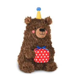 Happy Day Bear Magnetic Plush With Present, 12"