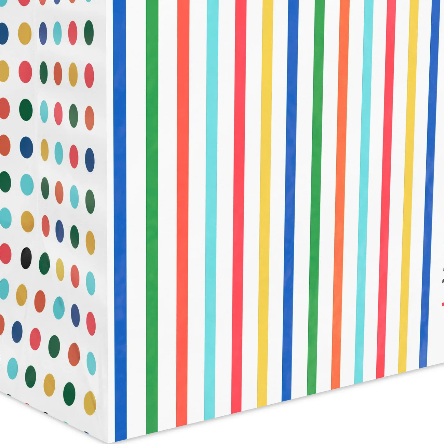 9.6" Happy Happy Stripes Medium Birthday Gift Bag